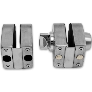 Замок зажимной FKZ-36.1 (без отверстия) ключ/защелка, нержавейка/матовый