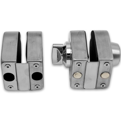 Замок зажимной FKZ-36.1 (без отверстия) ключ/защелка, нержавейка/матовый