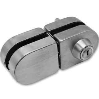 Замок зажимной FKZ-36.1 (без отверстия) ключ/защелка, нержавейка/матовый