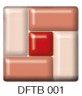 Фьюзинг квадрат DFTB 001 красно-розового цвета, 4 см