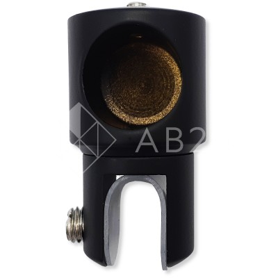 Держатель стекла FDC-12 трубы 19 торцевой 0°-360°, латунь/черный