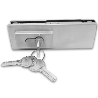 Замок FKZ-30 с овальным ригелем ключ/ключ, нержавейка/матовый