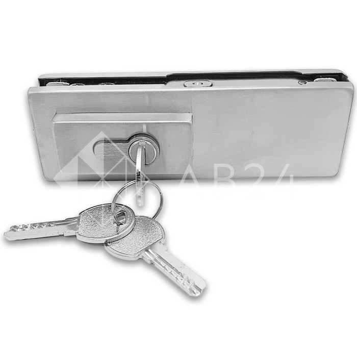 Замок FKZ-30 с овальным ригелем ключ/ключ, нержавейка/матовый