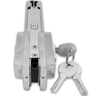Замок FKZ-30 с овальным ригелем ключ/ключ, нержавейка/матовый