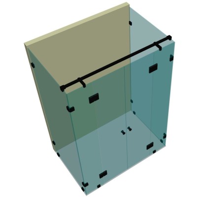Душевая кабина п-образная DK-405К на коннекторах