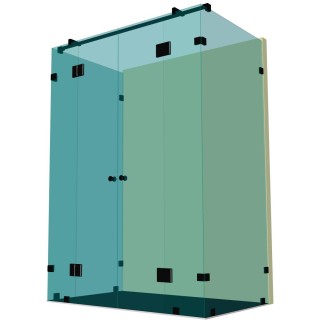 Душевая кабина п-образная DK-405К на коннекторах