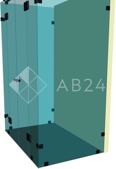 Душевая кабина п-образная DK-405К на коннекторах