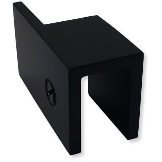 Дверной стопор FDA-05L, 180° к стеклу левый, латунь/черный