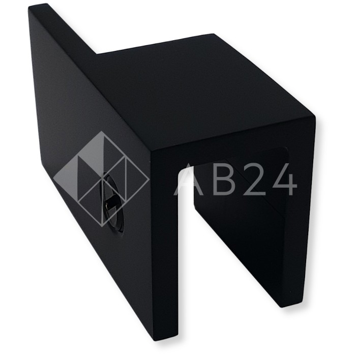 Дверной стопор FDA-05L, 180° к стеклу левый, латунь/черный