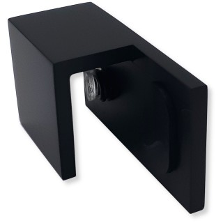 Дверной стопор FDA-05L, 180° к стеклу левый, латунь/черный