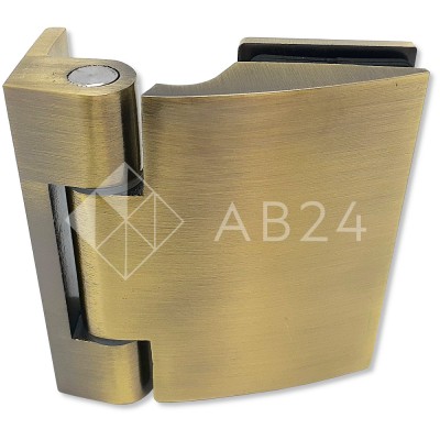 Петля Европа FDP-114 стена-стекло без крышек, нержавейка/бронза