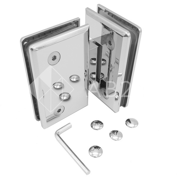 Петля Бета β FDP-22E стекло-стекло 180°, нержавейка/полированный