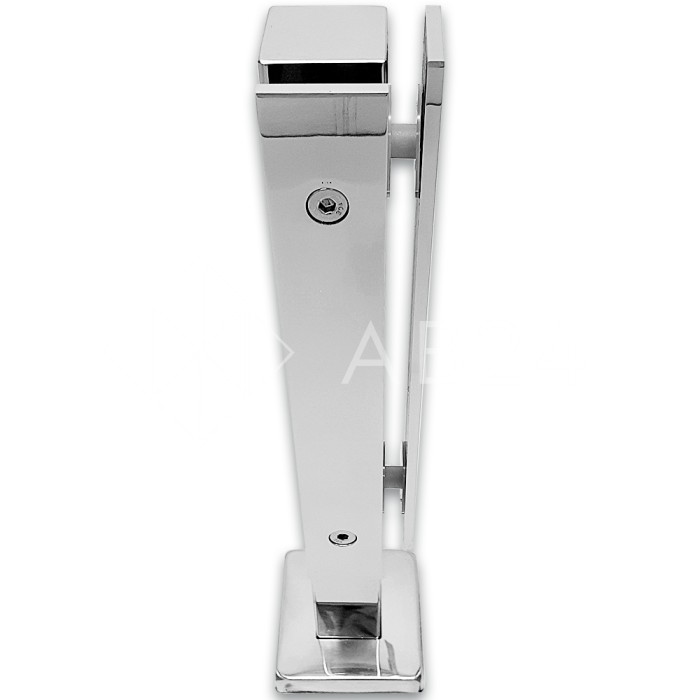 Стойка FOS-08 для стекла угловая напольная 78х400 мм со сверлением, нержавейка/полированный