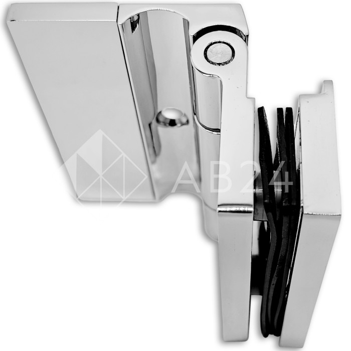 Петля Гера FDP-122 стена-стекло, открывание 90° внутрь, цинк/хром