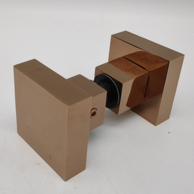 Ручка кноб FDR-31E ЭКОНОМ квадратная, нержавейка/розовое золото