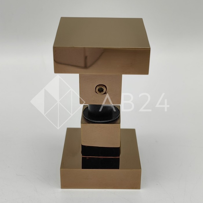 Ручка кноб FDR-31E ЭКОНОМ квадратная, нержавейка/розовое золото