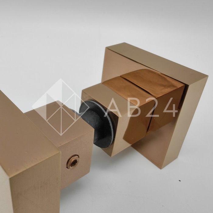 Ручка кноб FDR-31E ЭКОНОМ квадратная, нержавейка/розовое золото