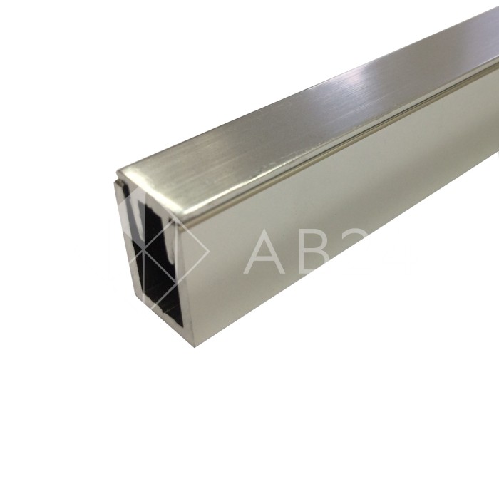 Профиль для стекла FDPA-51.22, 19х12х1,75, длина 2,2 м, алюминий/полированный