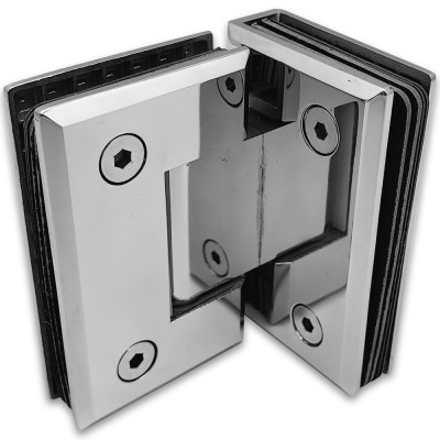 FDP-23E BR/CR: Петля Бета Эконом стекло-стекло 90°, латунь/хром