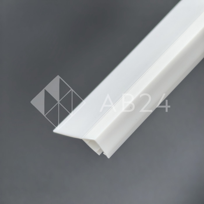 Уплотнитель ПРЕМИУМ F-образный белый 2.5 м, ус 26 мм. под стекло 8 мм FDPP-411.8
