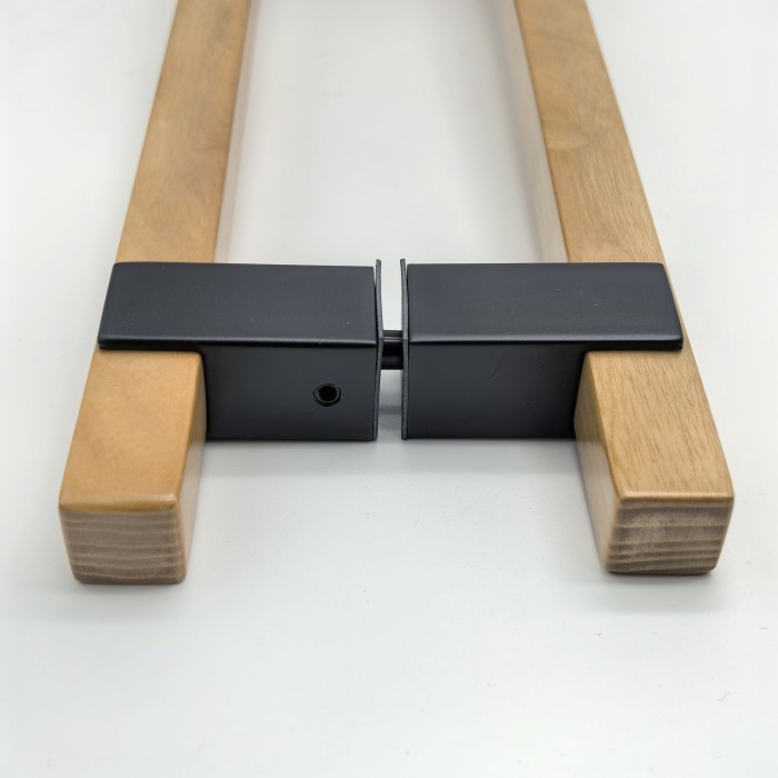 Ручка для сауны FDR-175, 20х450х550 мм, нержавейка/дерево/черный