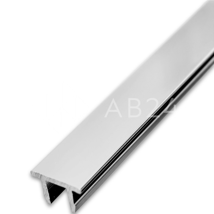 Заглушка верхняя FDPA-500.1, 19х13х2мм, 1 м, для п-образного профиля, алюминий/полированный