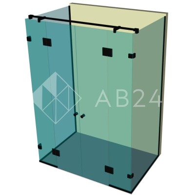 Душевая кабина п-образная DK-405P в опорном профиле