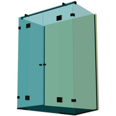 Душевая кабина п-образная DK-405P в опорном профиле