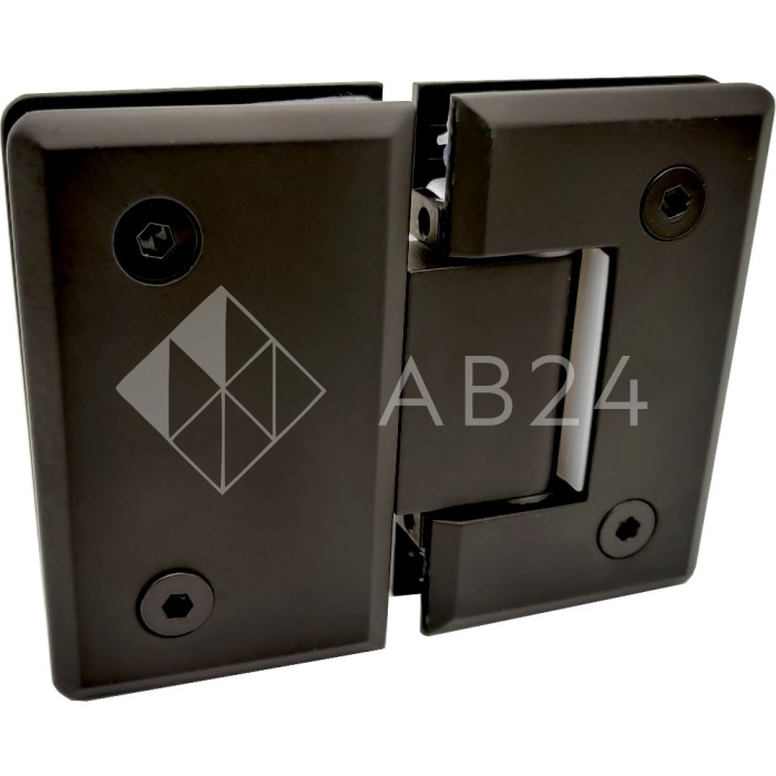 Петля для стекла 8 мм Бета β FDP-22E стекло-стекло 180°, нержавейка/черный