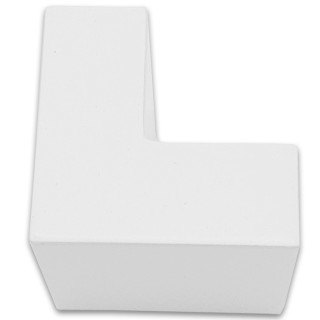 Соединитель FDC-32 трубы 30х10 угловой 90° вертикальный, нержавейка/белый