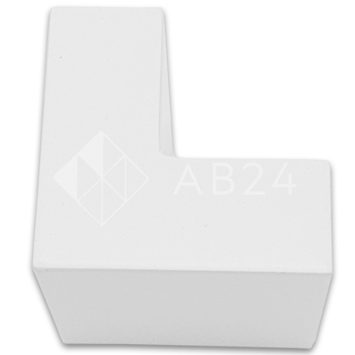 Соединитель FDC-32 трубы 30х10 угловой 90° вертикальный, нержавейка/белый