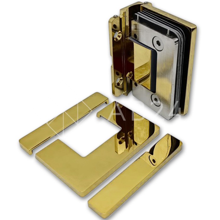 Петля Афина FDP-131 стена-стекло центр. крепление, латунь/золото