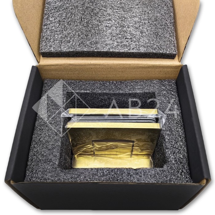 Петля Афина FDP-131 стена-стекло центр. крепление, латунь/золото