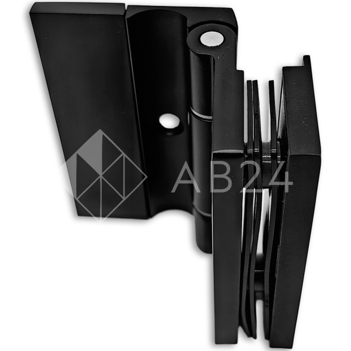 Петля Гера FDP-122 стена-стекло, открывание 90° внутрь, цинк/черный