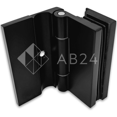 Петля Гера FDP-122 стена-стекло, открывание 90° внутрь, цинк/черный