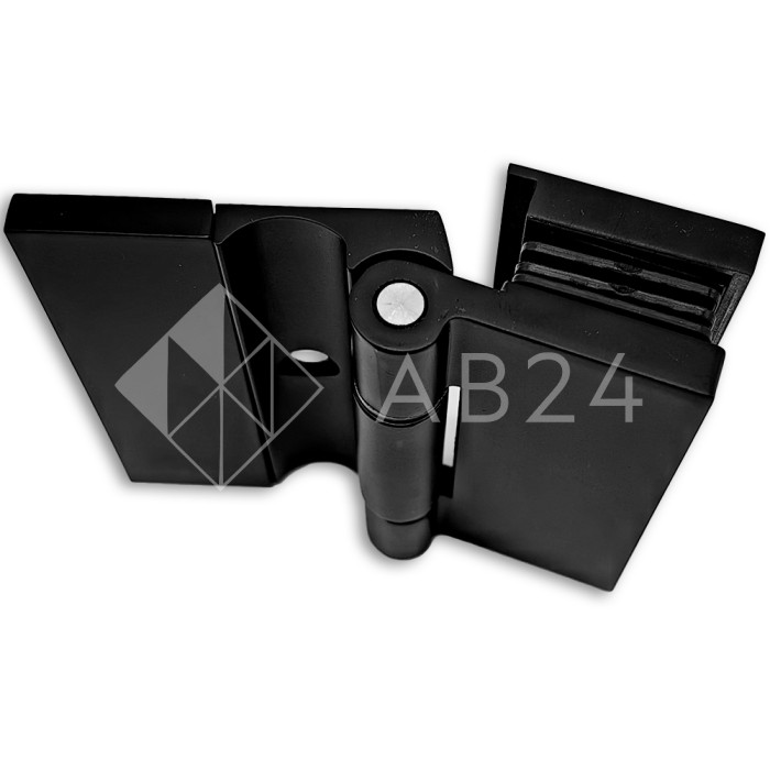 Петля Гера FDP-122 стена-стекло, открывание 90° внутрь, цинк/черный