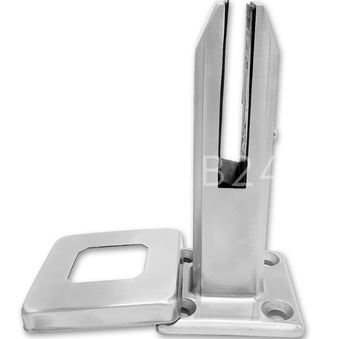 Стойка FOS-02 для стекла напольная 95х160 мм без сверления, дюплекс/матовый