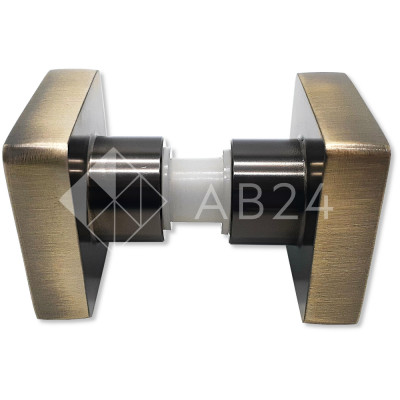 Ручка кноб квадратная FDR-30-DEF с дефектом, нержавейка/бронза