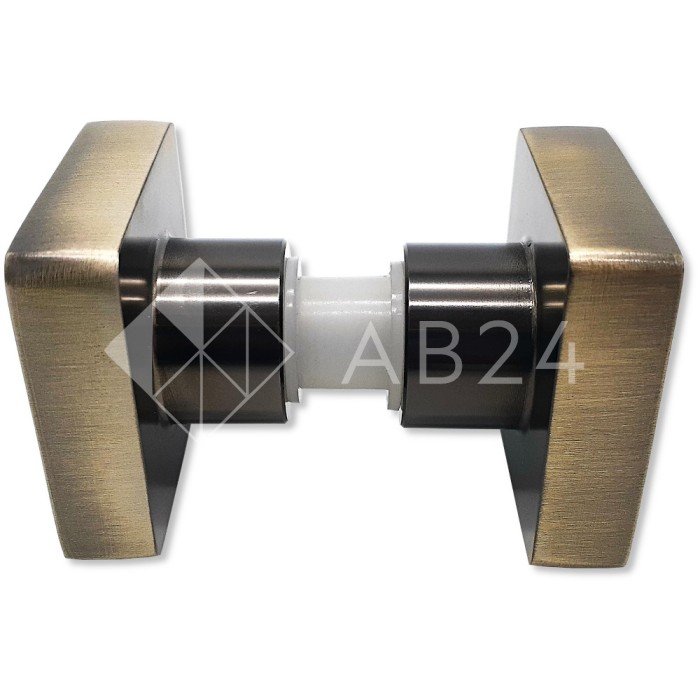 Ручка кноб квадратная FDR-30-DEF с дефектом, нержавейка/бронза