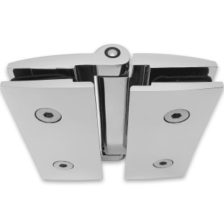 Петля FDP-104-DEF с дефектом Муза стекло-стекло 180°, латунь/хром