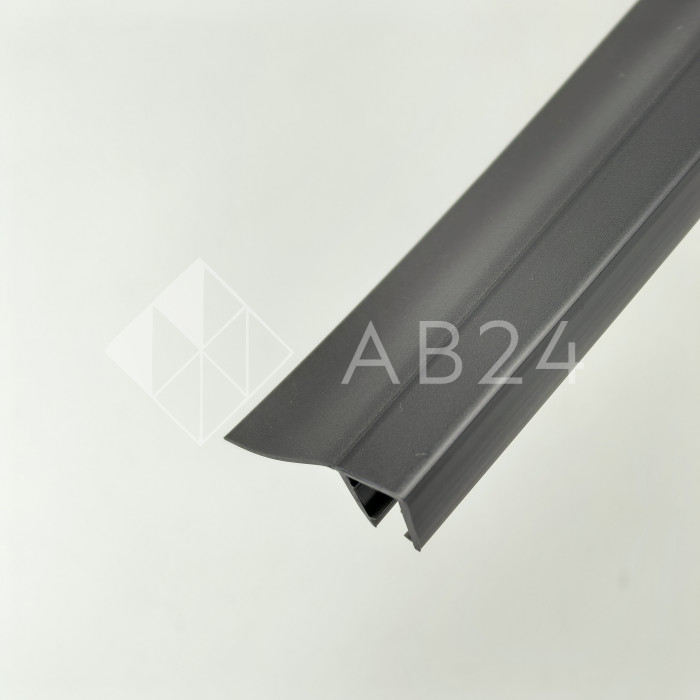 Уплотнитель ПРЕМИУМ F-образный серый 2.5 м, ус 26 мм. под стекло 8 мм FDPP-411.8