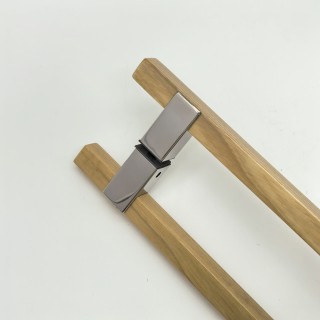 Ручка для сауны FDR-175, 20х450х550 мм, нержавейка/дерево/полированный