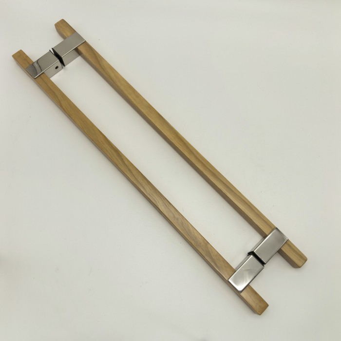 Ручка для сауны FDR-175, 20х450х550 мм, нержавейка/дерево/полированный