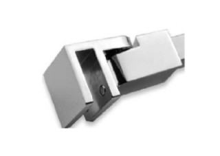 Держатель стекла FDC-50, 15х15 торцевой 0°-180°, нержавейка/полированный