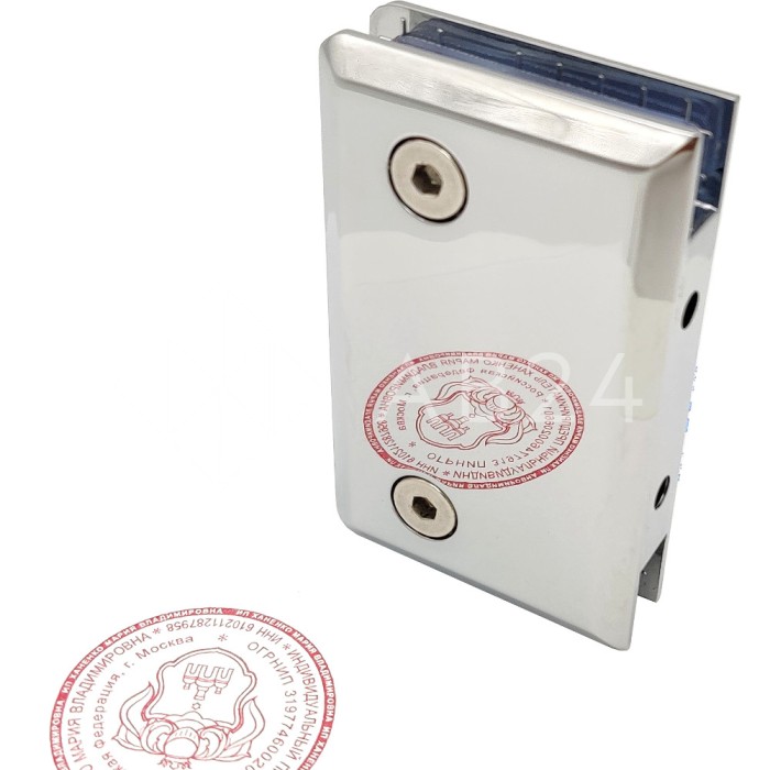 Коннектор для стекла Бета β FDK-20, стена-стекло 90°, латунь/хром