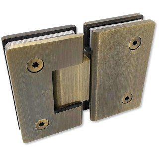 Петля Альфа α FDP-12 стекло-стекло 180°, нержавейка/бронза