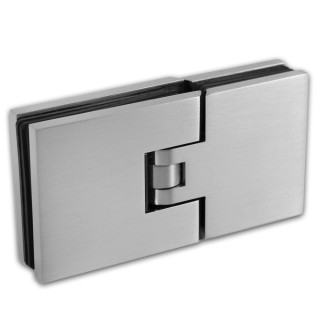 Петля Аврора FDP-181 стекло-стекло 180° с крышками, латунь/матовый