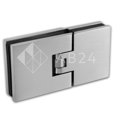 Петля Аврора FDP-181 стекло-стекло 180° с крышками, латунь/матовый