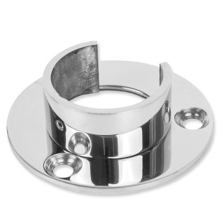 Фланец FOP-233 для поручня круглого Ø48.3 мм с пазом, нержавейка/полированный