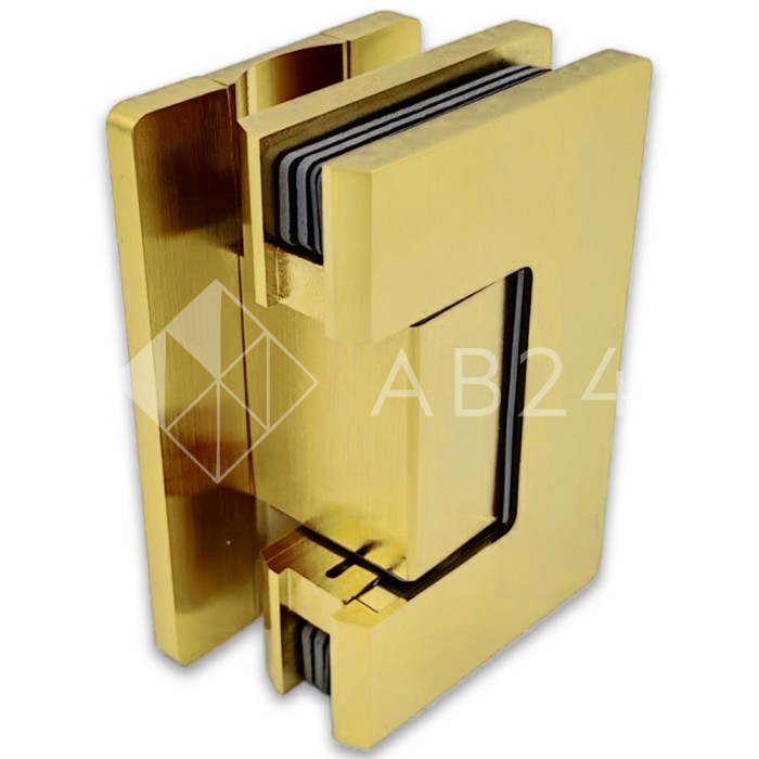 Петля Афина FDP-131 стена-стекло центр. крепление, латунь/брашированное золото